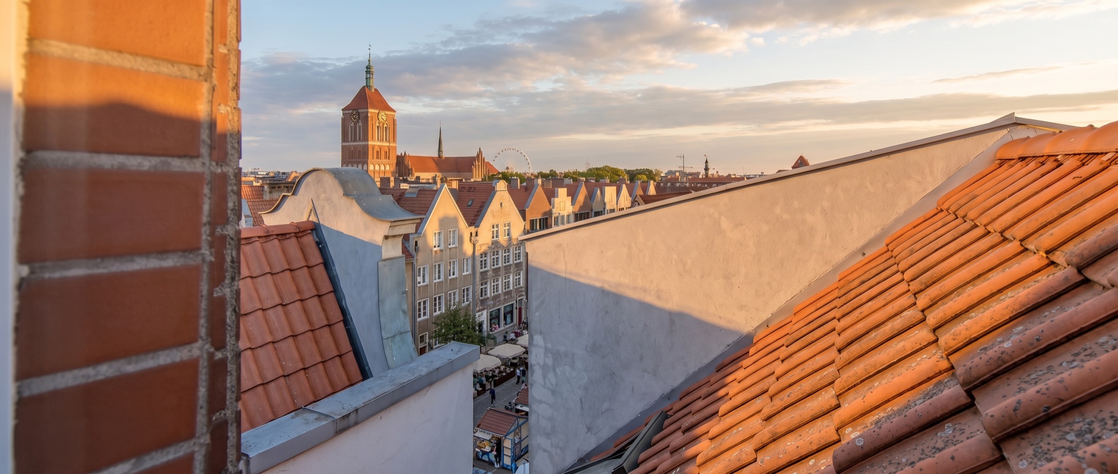 Zweigeschossiges Penthouse mit Blick auf die Marienkirche.